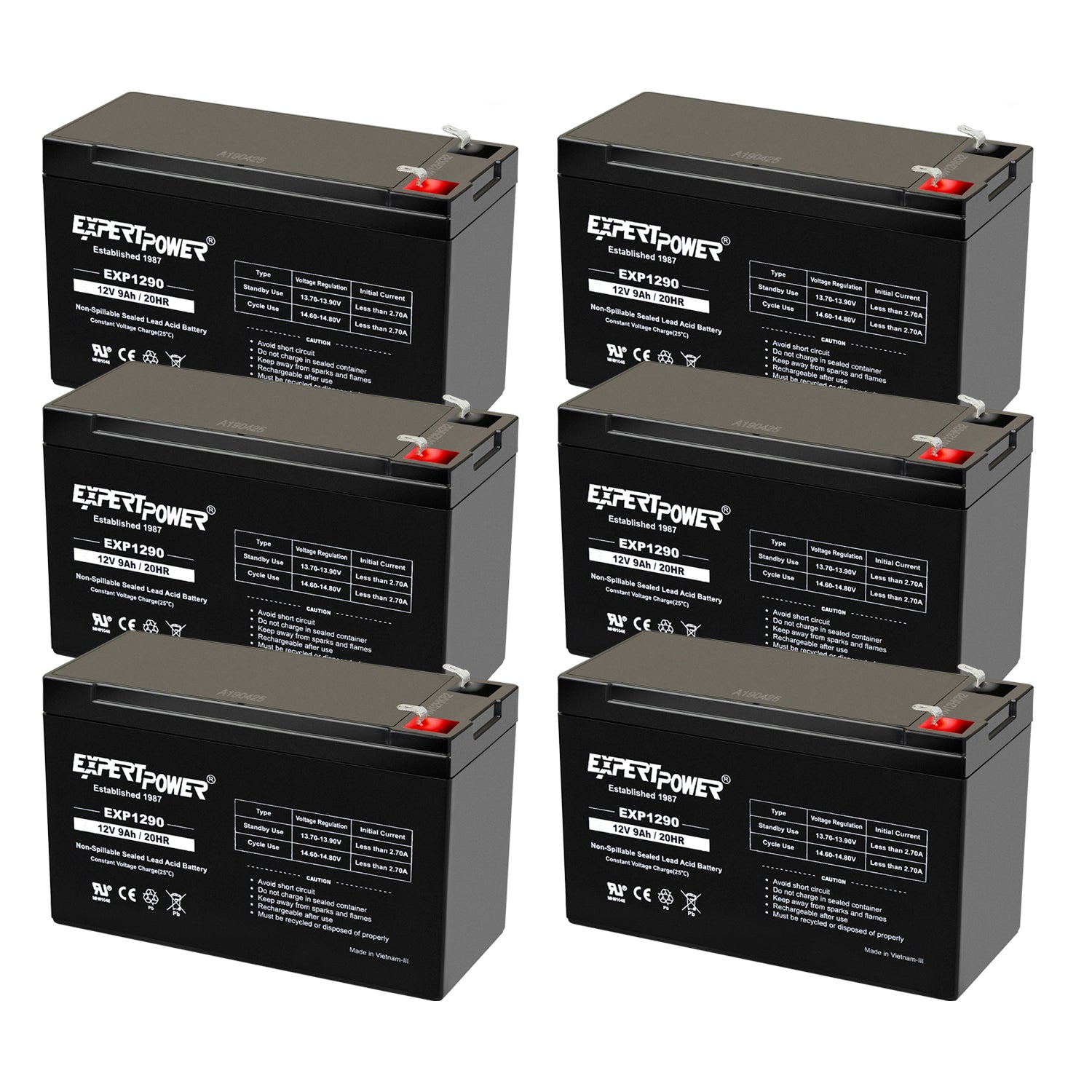 EXP1290 12V 9Ah - ExpertPower Direct