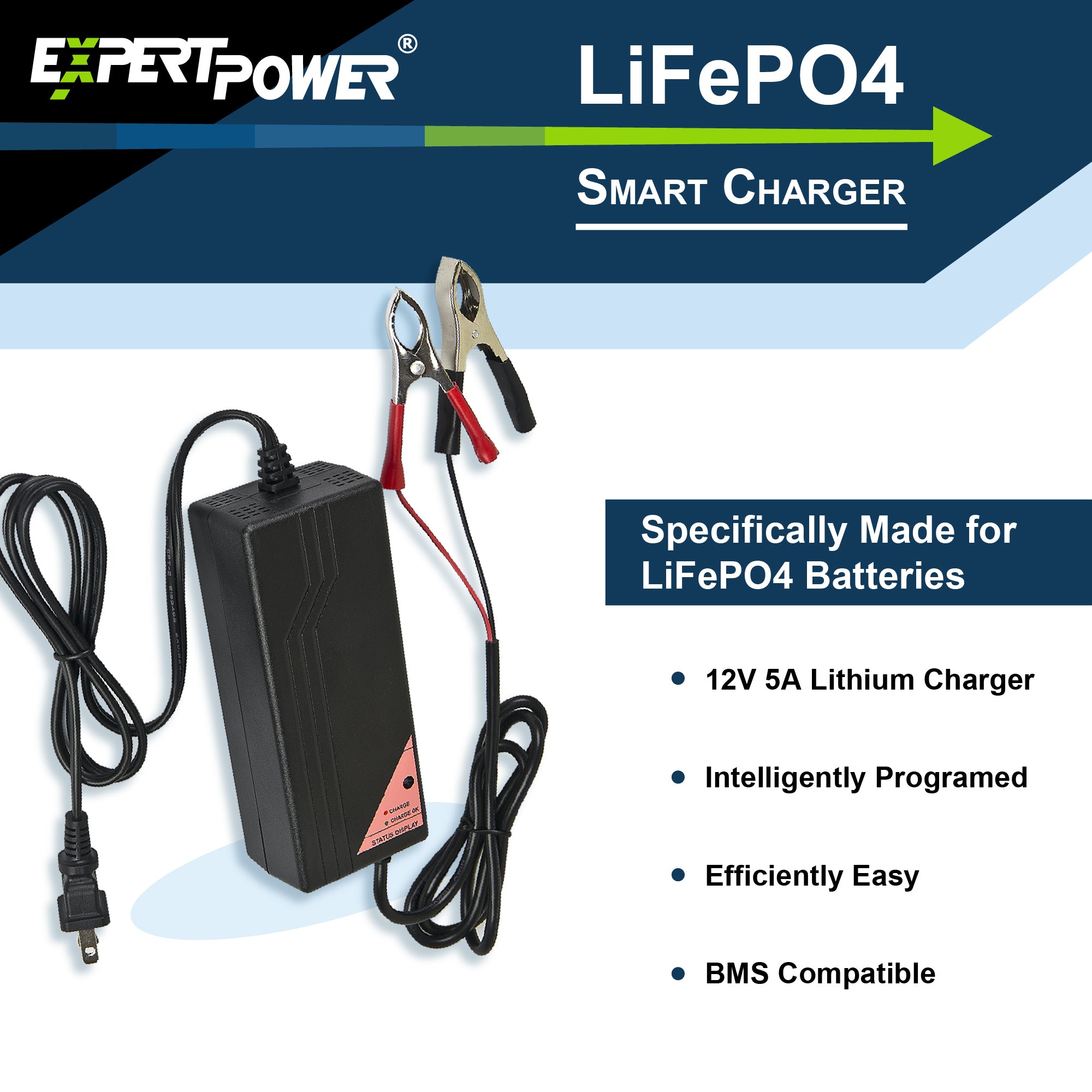 12V 5A Charger - EPC125 - ExpertPower Direct