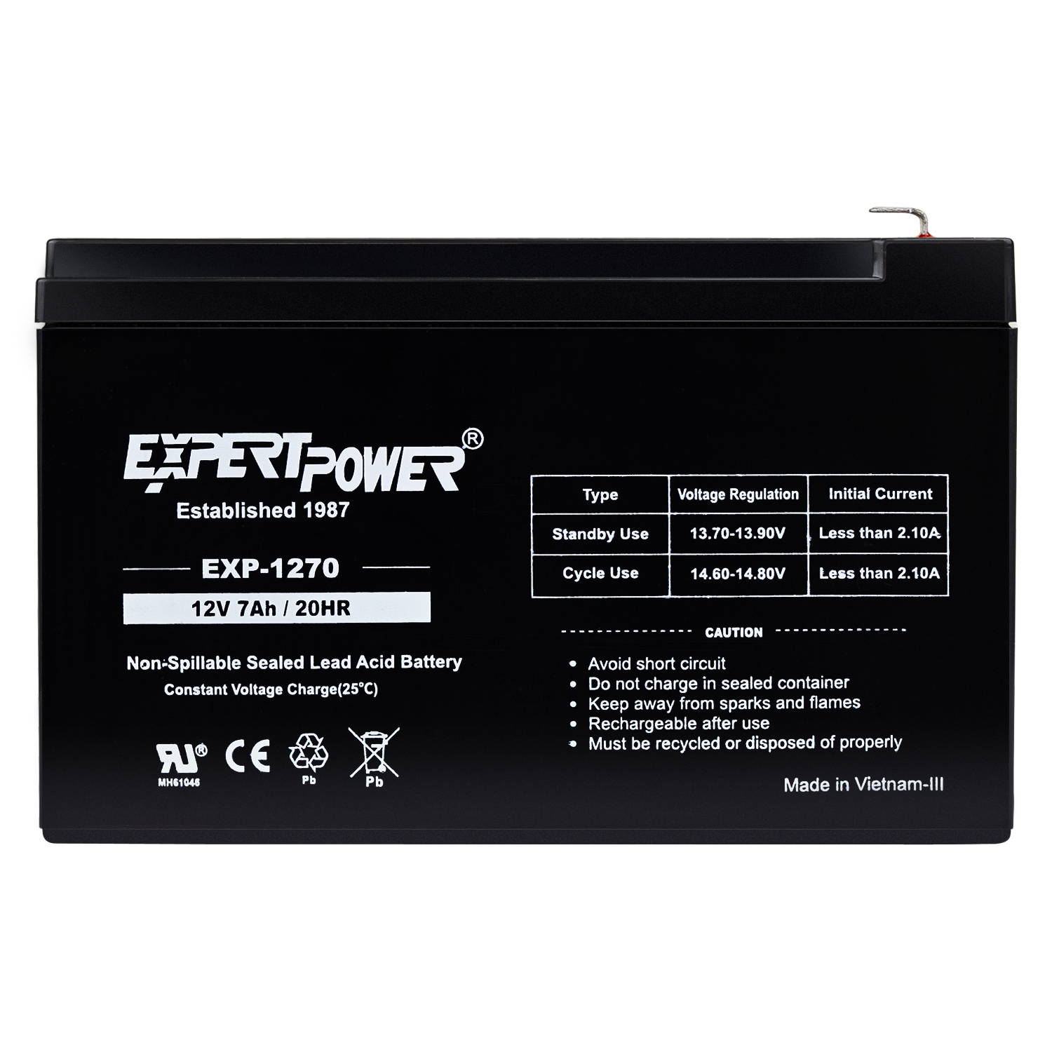 EXP1270 12V 7Ah - ExpertPower Direct